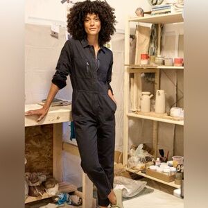 Outerknown Station Jumpsuit Size Small Pitch Black